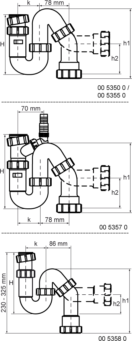 McAlpine Universeel sifon 1½'' x 40 mm-2