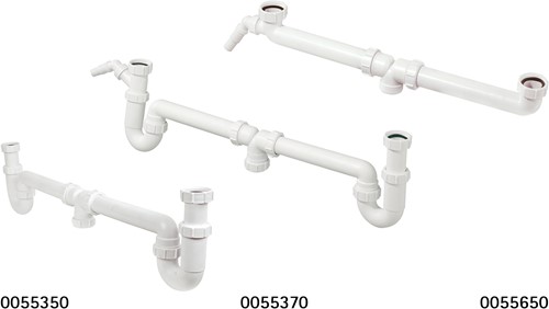 Dubbele Gootsteenafvoer Centrisch 1 1/2" x 40 MM