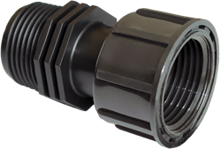 PP Koppeling binnendraad x buitendraad 1 met O-ring''