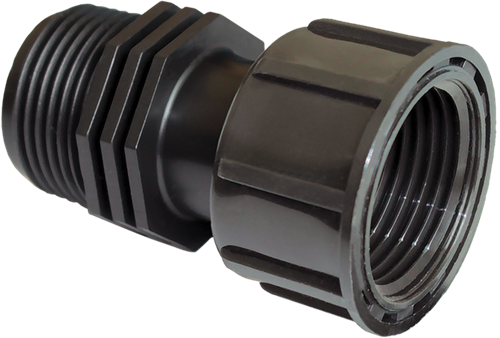 PP Koppeling binnendraad x buitendraad 1 met O-ring''