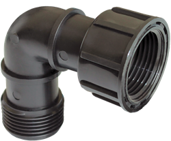 PP Knie binnendraad x buitendraad 1 met O-ring''