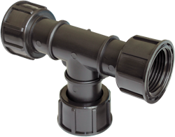 PP t-stuk binnendraad 1 met O-ring''