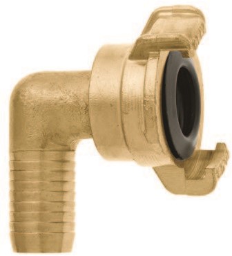 GEKA Plus 360º haakse snelkoppeling met slangtule 40 bar - 1"