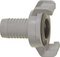 GEKA Plus kunststof koppeling met slangtule 15 bar - 3/8"