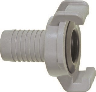 GEKA Plus kunststof koppeling met slangtule 15 bar - 3/8"