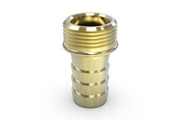 Messing Slangpilaar met stootrand buitendraad x tule  - 1 x 13 mm