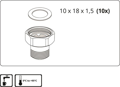 Dichting voor wartelmoer 1/2 ''-2