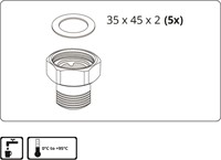 Dichting voor wartelmoer 1 1/2 ''-2