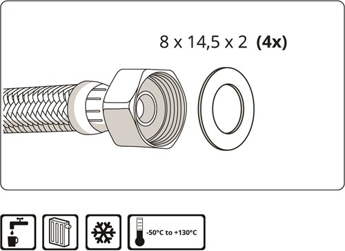 Dichting voor flexibele slang 3/8 ''-2