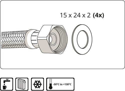 Dichting voor flexibele slang 3/4 ''-2