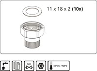 Hogedruk dichting voor wartelmoer 1/2 ''-2