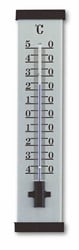 Analoge binnen-/buitenthermometer van aluminium