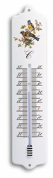 TFA Binnen/buitenthermometer analoog vogelmotief - metaal