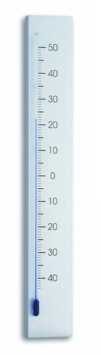 TFA Binnen/buitenthermometer analoog Linea'' - aluminium''