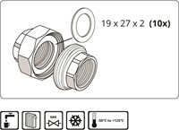 Hogedruk-schroefdichting 3/8 ''-2