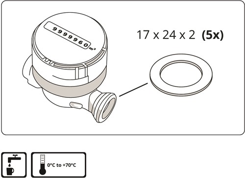 Watermeter-dichting 1/2 ''-2