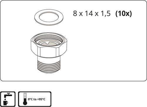 Dichting voor wartelmoer 3/8 ''-2