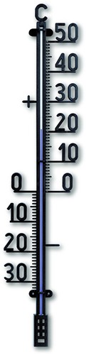 TFA Buitenthermometer analoog XXL - kunststof - Zwart