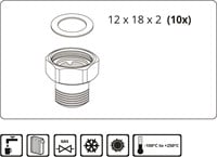 Solar dichting voor wartelmoer 1/2 ''-2