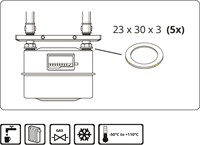 Gasmeter-dichting 3/4 ''-2