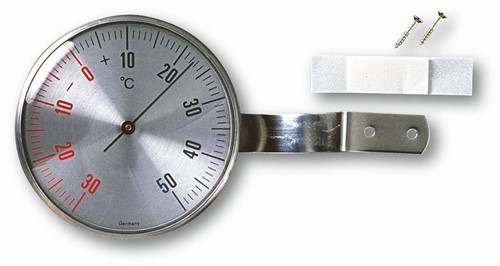 TFA Raamthermometer analoog - RVS - Ø 68 mm
