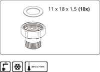 Drinkwaterdichting voor wartelmoer 1/2 ''-2