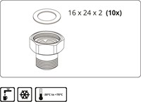 Drinkwaterdichting voor wartelmoer 3/4 ''-2