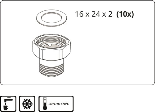 Drinkwaterdichting voor wartelmoer 3/4 ''-2