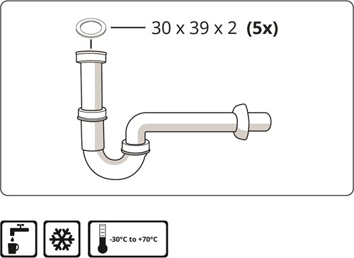 Afvoerdichting 1 1/4 '' voor 32 mm sifons-2