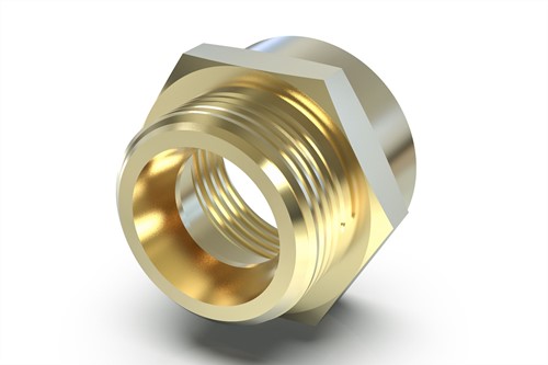 Messing Nippel binnendraad x buitendraad
