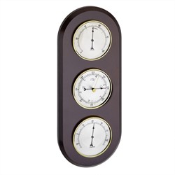 TFA Weerstation analoog - massief eiken - walnootkleurig