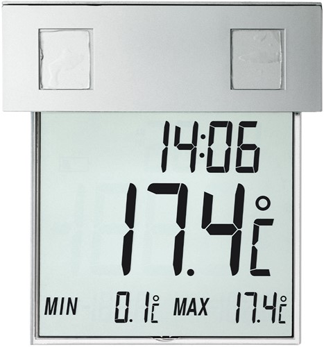 TFA Raamthermometer Vensterthermometer digitaal Vision Solar'' - zonnecellen''