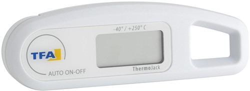 TFA InsteekThermometer Universele Keuken digitaal Thermo Jack'' - opvouwbaar -  HACCP + EN13485 - Wit''-2