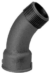 Bocht 45º Type 40 Zwart 2''