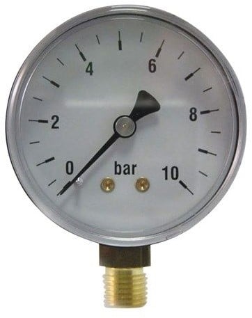 Manometer 7301 63 MM Onderaansluiting