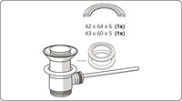 Dichtingen voor excentergarnituur 1 1/4 ''-2