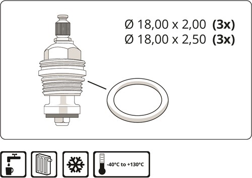 O-ringen voor kraanbovendelen 1/2 ''-2