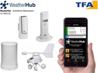 TFA WeatherHub'' set met Klimaat + regen + windzender''