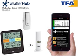 TFA WeatherHub'' Start-Set met KLIMA@HOME draadloze thermo / hygrometer''