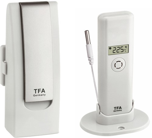 TFA WeatherHub Observer'' startset met temperatuurzender met waterdichte kabelsensor''-2