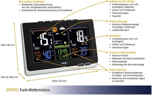 TFA Weerstation met kleurendisplay ''Spring''-3