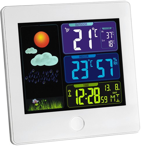 TFA Weerstation draadloos met kleurendisplay SUN'' - Wit''