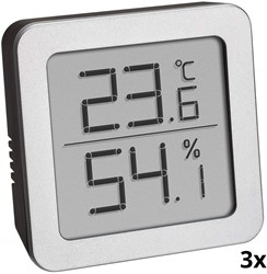 TFA Set van 3 digitale thermo / hygrometers