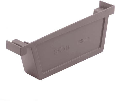 PVC Eindstuk Rechts 180 MM