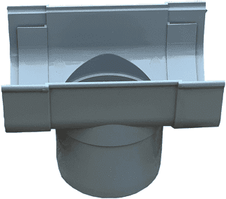 Minigoot Gootuitloop 65 mm Ø60 mm Grijs