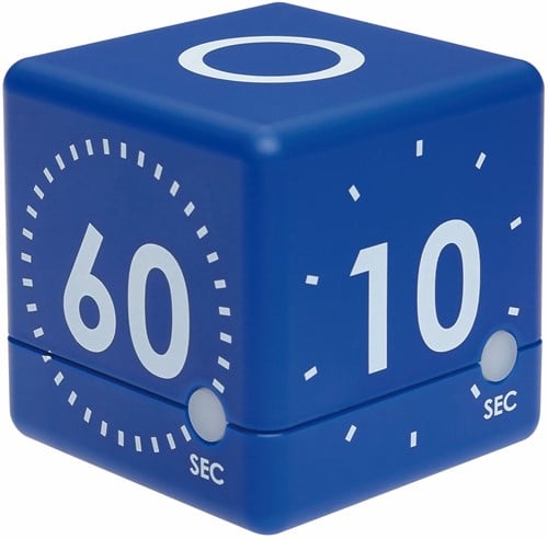 TFA Timer Kubus Digitaal Blauw