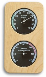TFA Sauna Thermo-Hygrometer analoog - met houten frame