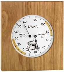 TFA Sauna Thermo-Hygrometer - met geolied eiken frame