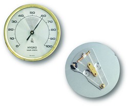 TFA Hygrometer analoog Ø71mm - met messing ring - gemarkeerde comfortzone
