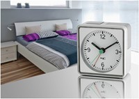 TFA Wekker Analoog Push Geruisloos Zilver-2